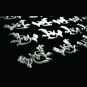 花魁 3Dデコデカール リーフ柄 小 2シート入り ODD-LS