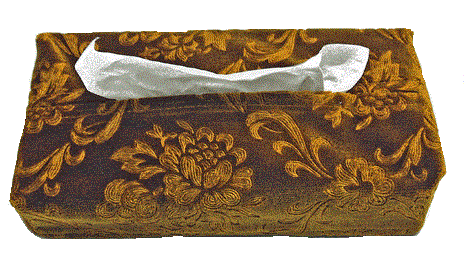 ティッシュカバー（ティッシュ付）　ローレルモケット