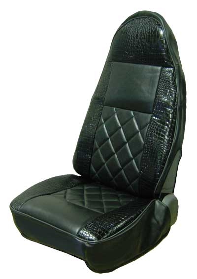 黒豹(ブラックパンサー)シートカバー/クロコ ４ｔ車用【助手席】