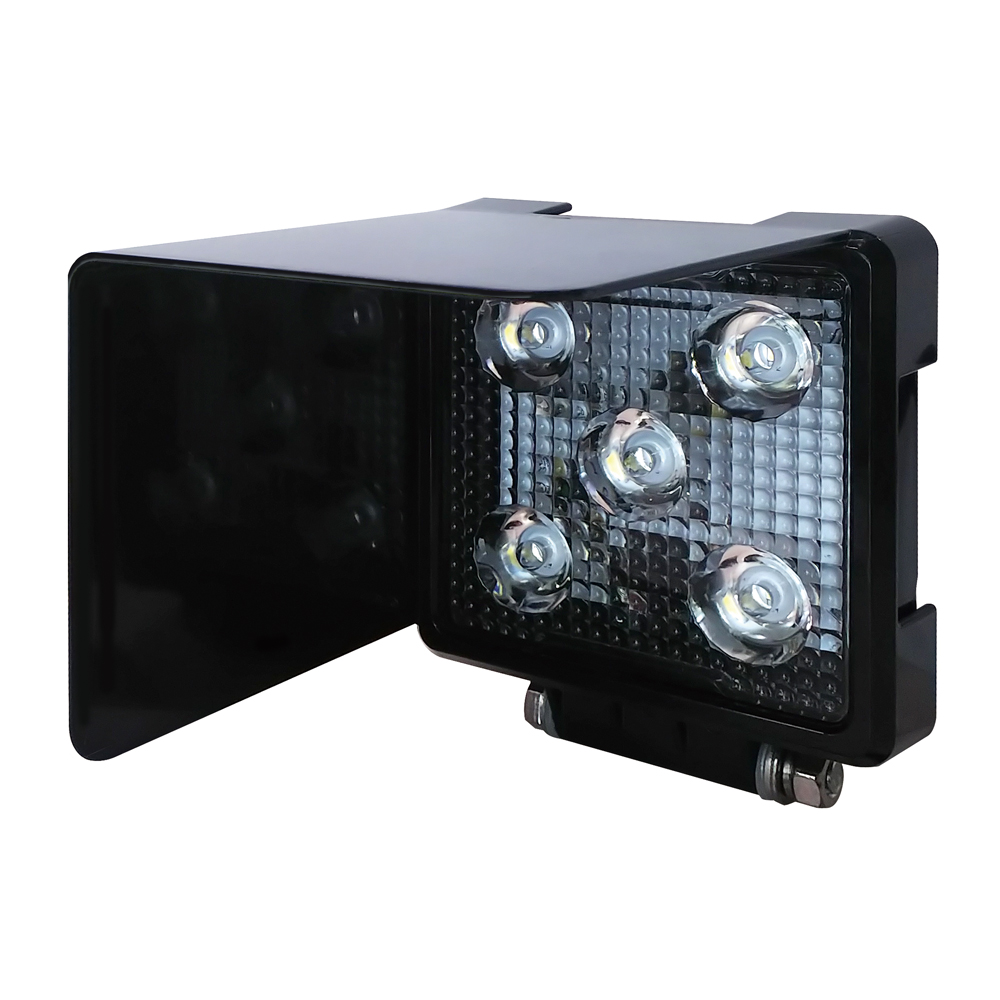 LED作業灯 ステルススクエア ホワイト　L型バイザー付　CE-448　ホワイト