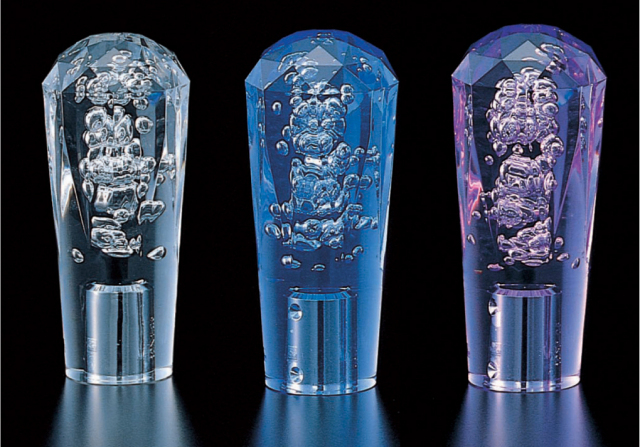 ダイヤカット泡ノブ　★１１５mm　【クリア】