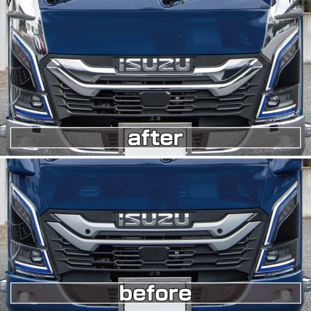 いすゞ 23エルフ ローキャブ車用 フロントグリル メッキ 2t トラック用品