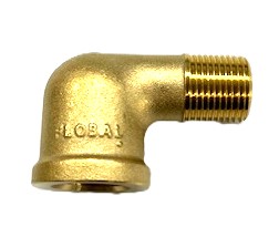 真鍮 ストリートエルボ 3/8 GSL-03-BS3/8　ホーン部品　トラック用品