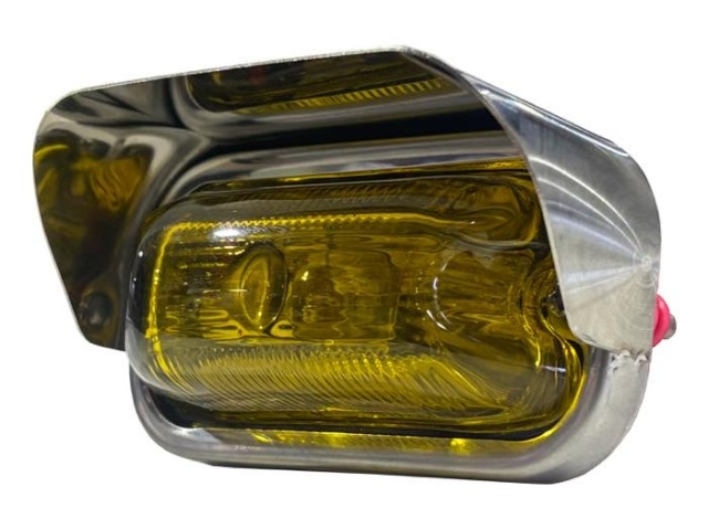 ステンレス バイザー付 角マーカー枠 （鏡面 ウロコ） 角マーカー用