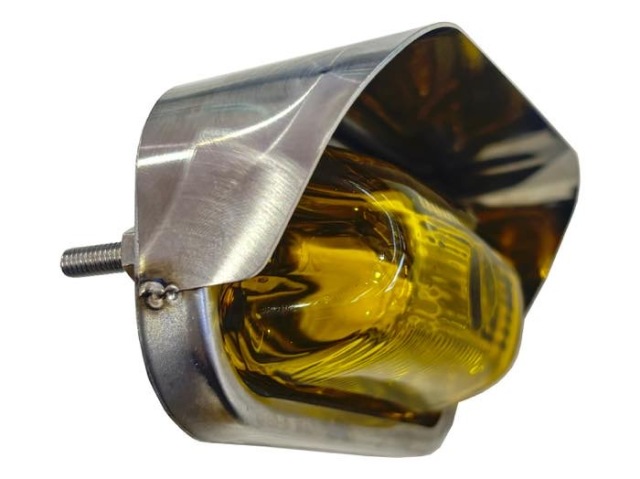 トラック 行灯用？ バイザー角青マーカー ステンレス バイザー付 角マーカー枠 （鏡面 ウロコ） 角マーカー用