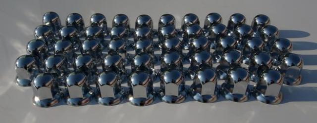 ●新基準 ISOホイール用 　特価　ステンレスメッキナットキャップ　４８個セット　33mm/高さ46mm