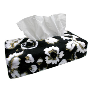 ティッシュカバー（ティッシュ付）　小雪