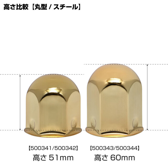 丸型ゴールドナットカバー 41mm
