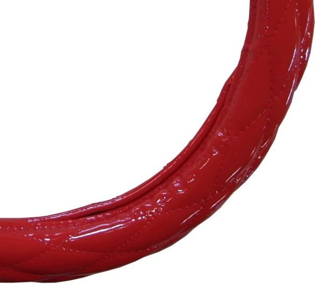 ファンキーキルトハンドルカバー　超極太　レッド