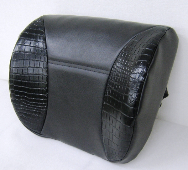 黒豹(ブラックパンサー) 腰当クッション《クロコタイプ》