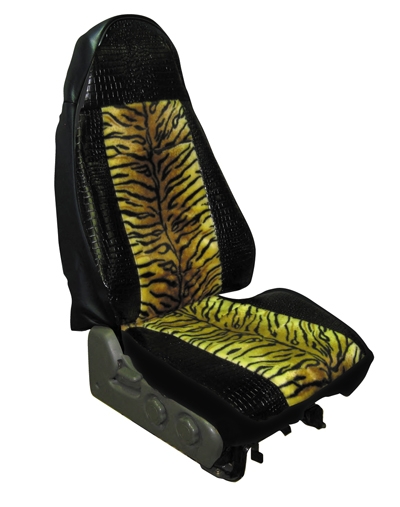 黒豹(ブラックパンサー)シートカバー/虎柄 大型車用【運転席】