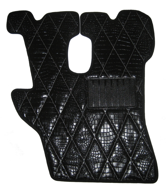 クロコタイプ キルトフロアマット　【軽トラック用】運転席・助手席セット