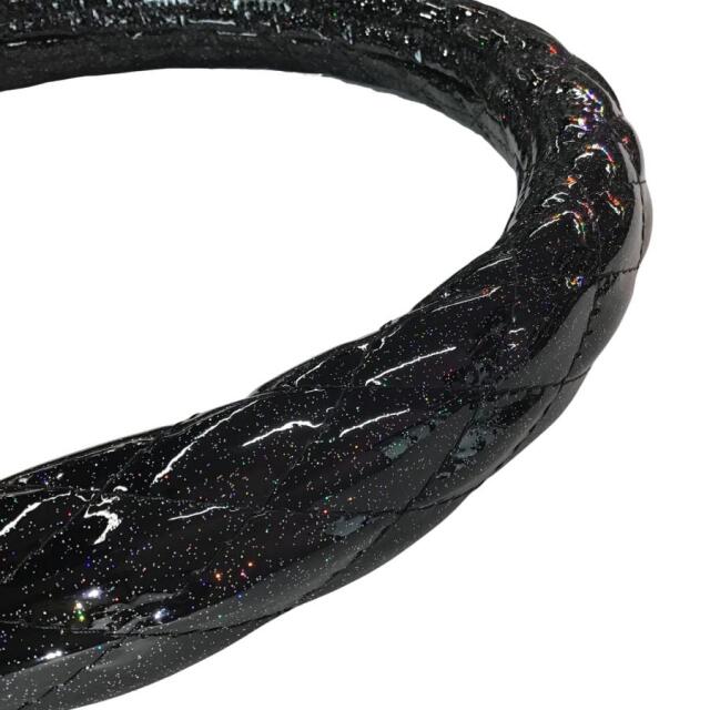 ギラ7極太キルトハンドルカバー　ブラック　