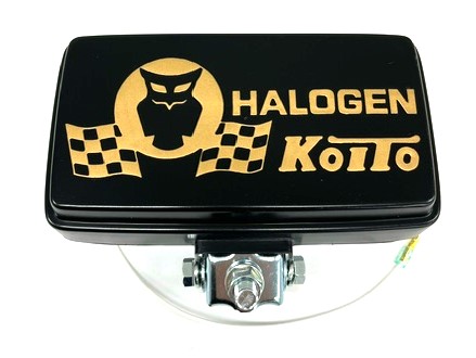 がりたろ プロフ必見 KOITO RHF-161YB 角型ハロゲンフォグランプ 黄 ブラックカバー付