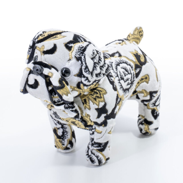 金華山 モンブランローズ ブルドッグ ぬいぐるみ 300mm×380mm