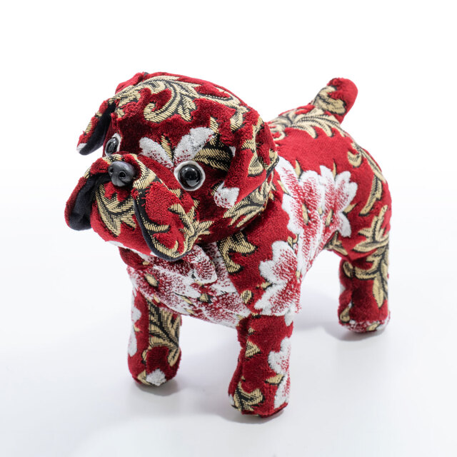 金華山 桜 ブルドッグ ぬいぐるみ 300ｍｍ×380ｍｍ