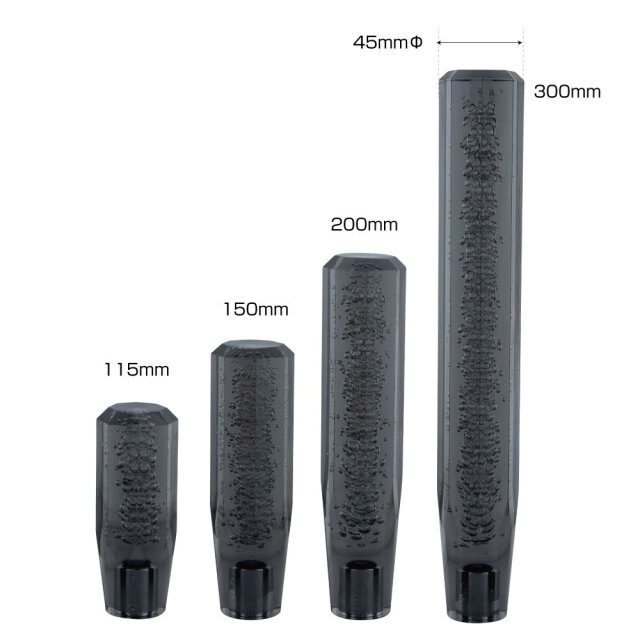 クリスタル泡ノブ　★300mm　【スモーク】