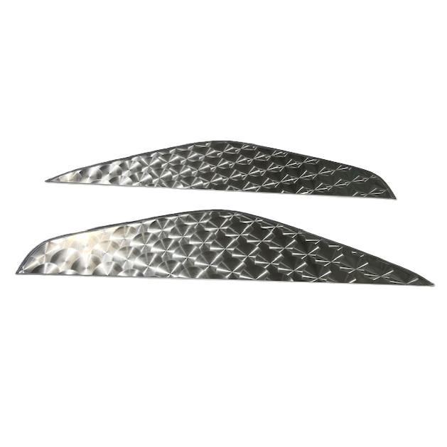 日野 エアループデュトロ ワイド ドアハンドル用ステンレス板 鏡面／ウロコ（ドアハンドル型）