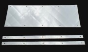 泥除け用ステンレス　ダイヤキルト柄（キルトステン）（2枚組）（横幅430～600mm）泥除けステー ウエスト ステンレス板　裏板・取付ボルト付