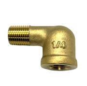 真鍮 ストリートエルボ 1/4 GSL-02-BS1/4　ホーン部品　トラック用品