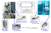 メッキミラーステーカバーセット　グランドプロフィア（右側ドアミラー車）電動リモコンミラー車用