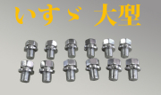 メッキフロントハブボルト　GIGA/2015GIGA（ファイブスターギガ）/07フォワード増トン（１２本入）