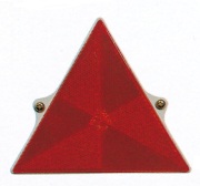 RR-424 リフレクター 三角 赤 ※ボルト2点止め レッド トレーラー用 トラック用品