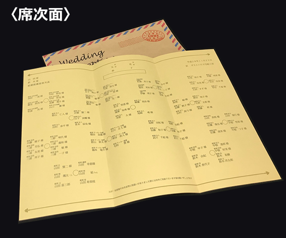 席次表＆プロフィール　封筒型