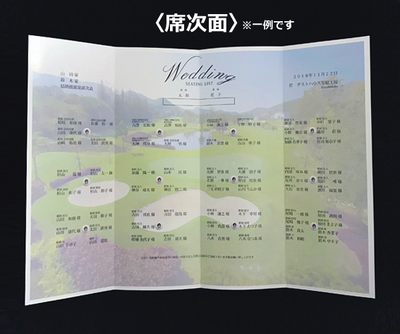 席次表＆プロフィール　ゴルフ