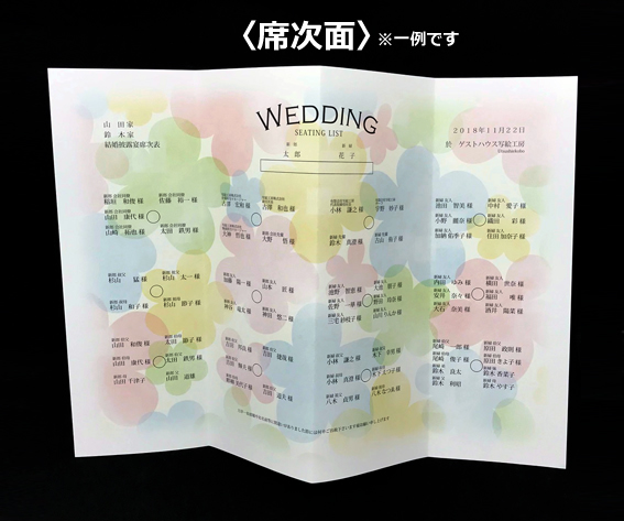 席次表＆プロフィール　お出かけマップ