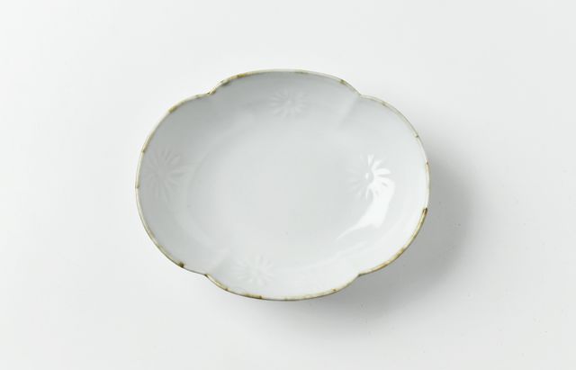 水野克俊 白磁口紅蝶形皿 ｜ 暮らしのうつわ花田 和食器 通販