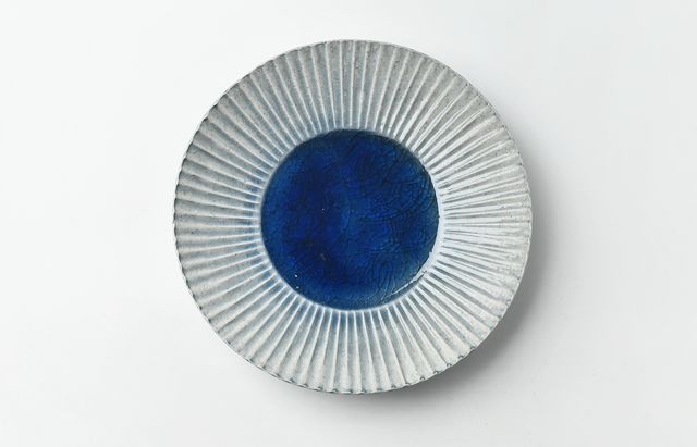 雪ノ浦裕一 18 藍釉花文皿 ｜ 暮らしのうつわ花田 和食器 通販