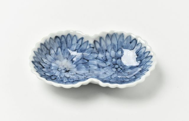 井泉窯　小川忠計作【源氏の花】和菓子皿揃共箱　栞付　丸皿一枚　小皿5枚セット 井泉窯 小川忠計作【源氏の花】和菓子皿揃共箱 栞