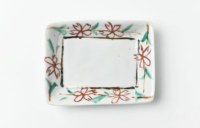 中尾万作 色絵桜台皿（中） ｜ 暮らしのうつわ花田 和食器 通販