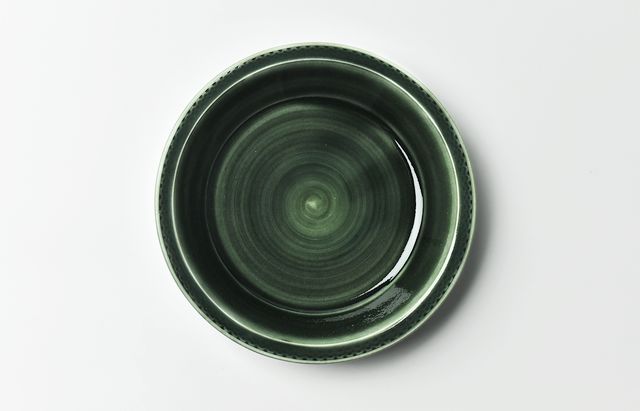 増渕篤宥 25 青釉掛分浅鉢（中） ｜ 暮らしのうつわ花田 和食器 通販