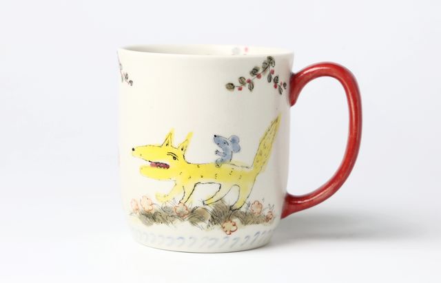 松浦ナオコ 13 オオカミのマグカップ（ならんで行進） ｜ 暮らしの