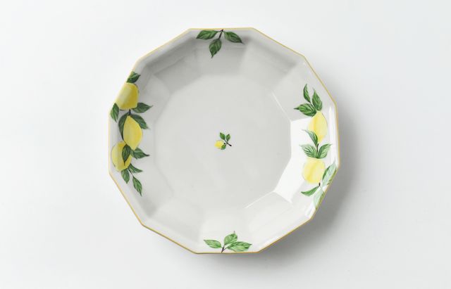 阿部慎太郎　八角深皿9寸　檸檬　新品　レモンデザイン八角形プレート 阿部慎太郎 八角深皿9寸 檸檬 新品 レモンデザイン八角形プレート 阿部慎