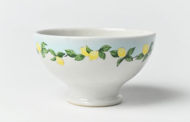 阿部慎太郎　花形リム皿8寸　檸檬　新品　レモン装飾の波形プレート 阿部慎太郎 花形リム皿8寸 檸檬 新品 レモン装飾の波形プレート