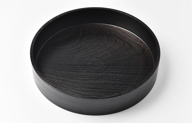 ふじい製作所 139 漆と和紙 丸角皿 大 グレー ｜ 暮らしのうつわ花田