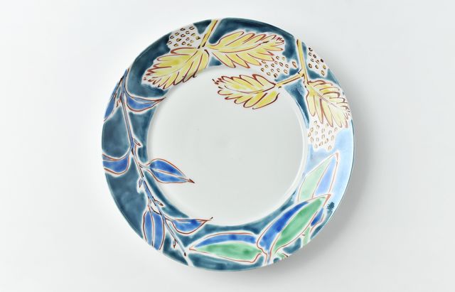 古川桜 29 銀彩緑呉須刷毛目楕円皿 ｜ 暮らしのうつわ花田 和食器 通販