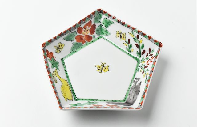 古川桜 5C 猪鹿蝶五角中鉢 ｜ 暮らしのうつわ花田 和食器 通販