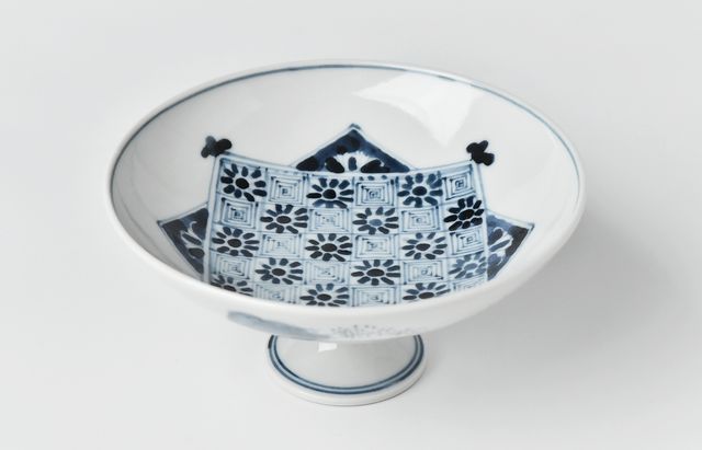 曽宇窯 呉須赤絵菓子鉢｜和食器 通販 暮らしのうつわ 花田