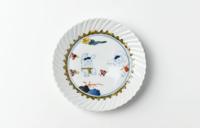 中荒江道子 こども相撲4寸皿D ｜ 暮らしのうつわ花田 和食器 通販