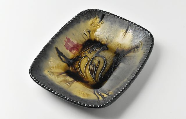 作家物 小西 晃 ガラス工芸 大鉢 吹きガラス 金彩 作家物 小西 晃 ガラス工芸 大鉢 吹きガラス 金彩 作家物 小西