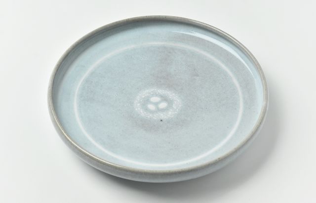 松本優樹 11 もみ灰釉8寸浅鉢（絵） ｜ 暮らしのうつわ花田 和