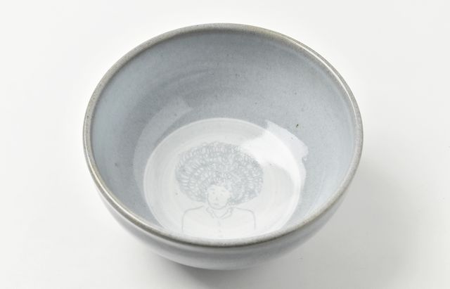 松本優樹 4 もみ灰釉尺皿（絵） ｜ 暮らしのうつわ花田 和食器 通販