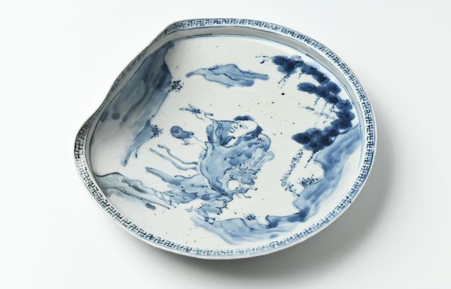 廣野俊彦 8 染付牡丹唐草皿 ｜ 暮らしのうつわ花田 和食器 通販