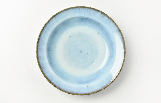 砲金製 皿 片葉金蝕 17cmパン皿