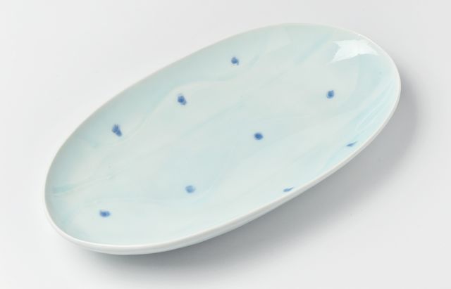 鈴木重孝 5B 薄紅化粧長楕円大皿 ｜ 暮らしのうつわ花田 和食器 通販