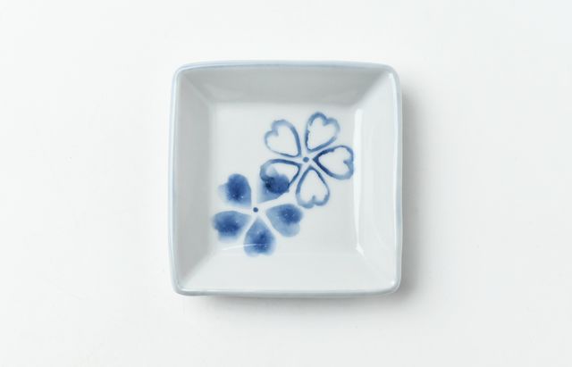 城進 鉄絵角皿中B ｜ 暮らしのうつわ花田 和食器 通販